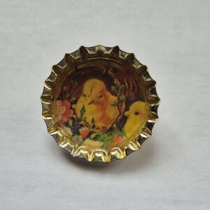 Vintage Bottle Cap Brooch Pin